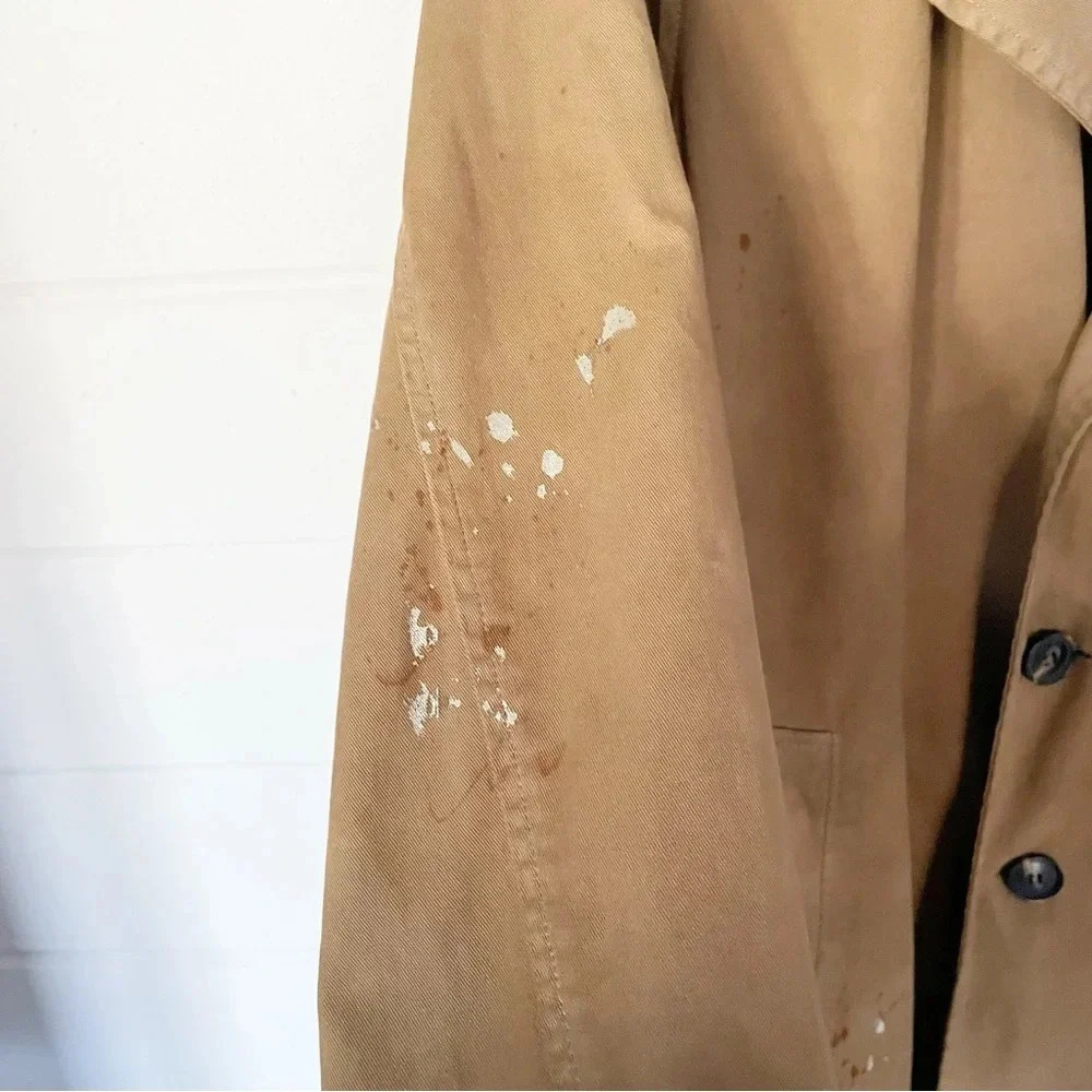 NSF Dorian Cotton Trench Coat in Antique Bronze Gold Foil Size Medium - Picture 9 of 16